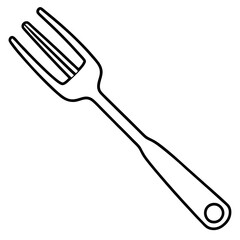 Abstract Fork Line Art Concept