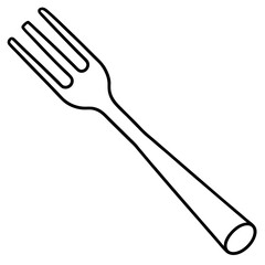 Abstract Fork Line Art Concept