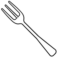 Abstract Fork Line Art Concept