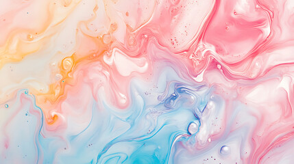 Abstract Pastel Swirls Paint Fluid Art Background