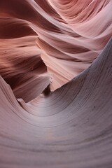 Obraz premium Abstract sandstone formations in Antelope Canyon.