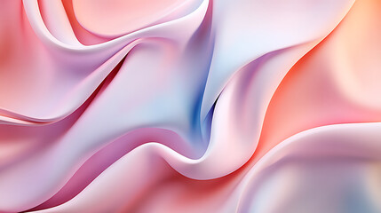 Obraz premium Abstract Pastel Swirls of Smooth Flowing Fabric
