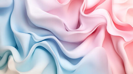 Fototapeta premium Abstract Pastel Swirls of Pink and Blue Fabric