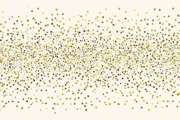 Golden Confetti Sprinkles Burst Across White Background, Creating Festive and Elegant Design