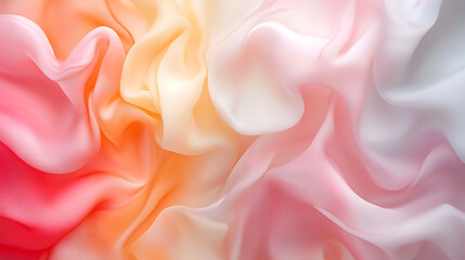 Obraz premium Draped pastel fabric shows soft color gradients