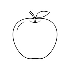 Fototapeta premium Apple Vector Line Art Illustration Modern Minimalist apple vector outline Design Generated by Ai.