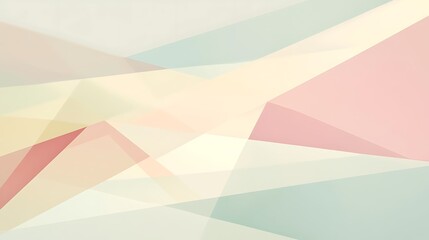Abstract Pastel Geometric Shapes Design