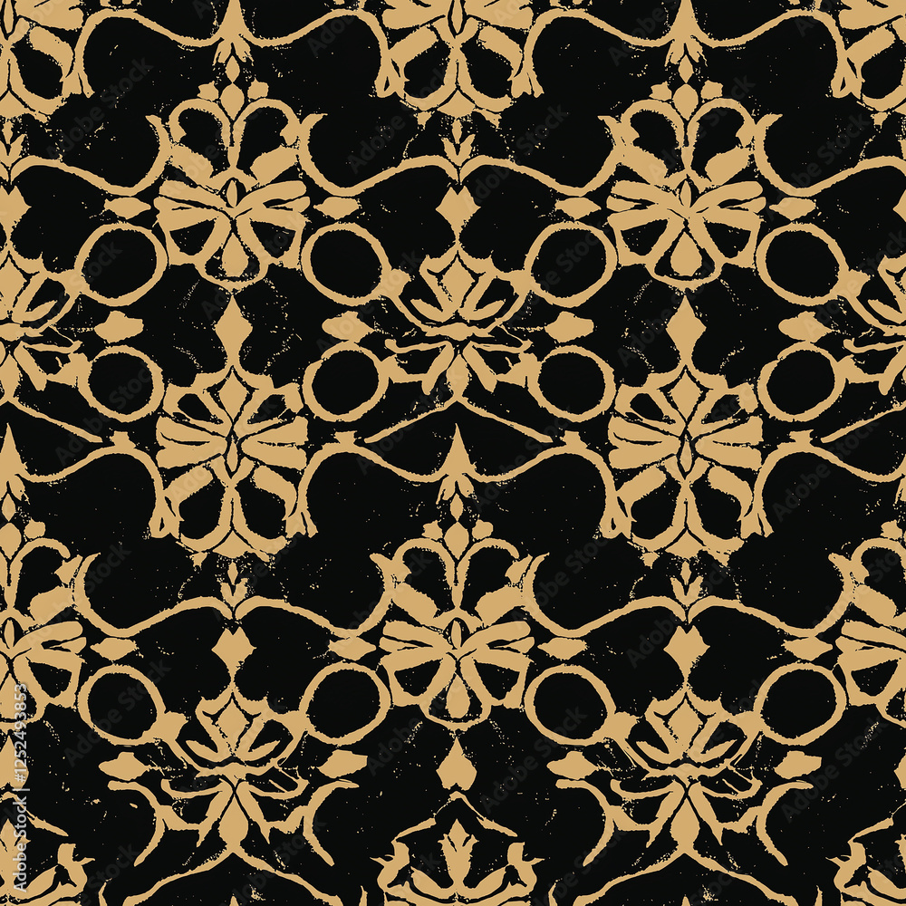 Poster elegant block print carpet seamless pattern design home decor inspirations unique textiles warm livi