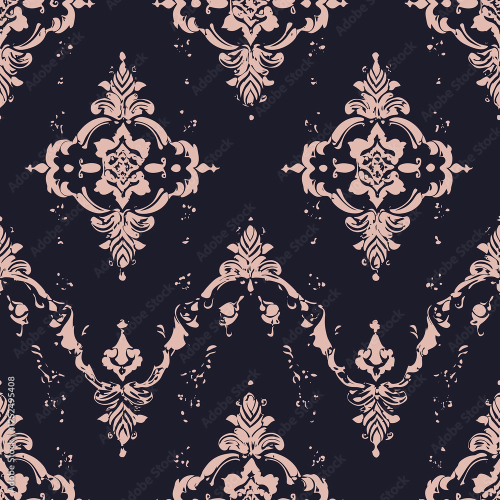 Poster elegant block print carpet seamless pattern design for home decor indoor spaces modern style textile