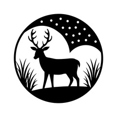 vector illustration of a deer