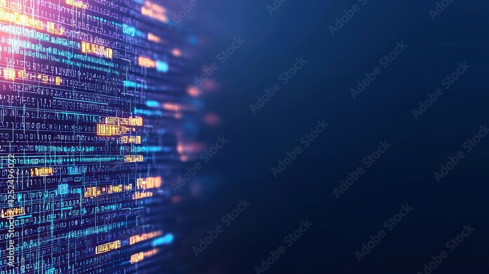 Poster abstract digital code background
