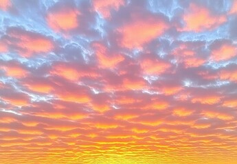 Fototapeta premium Stunning Sunset Over a Colorful Sky with Dramatic Clouds and Vibrant Hues at Dusk