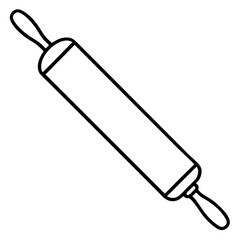 Classic Rolling Pin Line Drawing