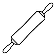 Classic Rolling Pin Line Drawing