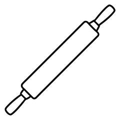 Classic Rolling Pin Line Drawing