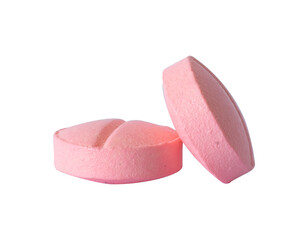 two pink medical drug isolated element