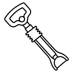 Clean and Minimal Wine Tool Line Art