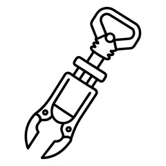 Clean and Minimal Wine Tool Line Art