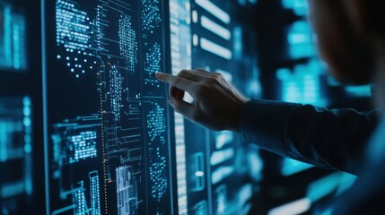 A cybersecurity expert conducting a penetration test on a corporate network, with cybersecurity tools and network security protocols, Penetration testing scene