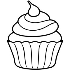 Cupcake-Themed Vector Line Art Creations