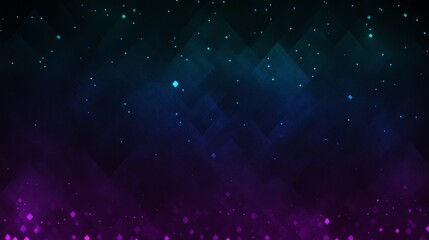 Obraz premium Abstract Geometric Background with Diamonds Sparkle Effects in Dark Blue and Purple Tones.