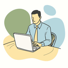 Businessman at his Desk