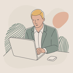 Businessman at his Desk