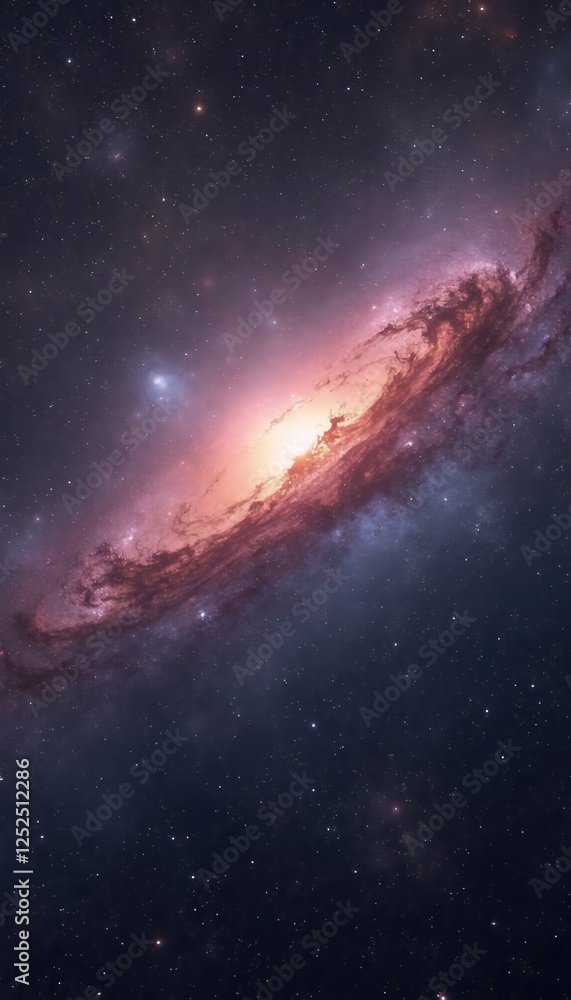 Wall mural space abstract deep background bright galaxy nebula stars universe cosmic space large galaxies outer
