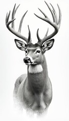 buck deer game big archery buck huge wild clipart white season buck drawn illustration hunting sport wildlife antlers tail hand trophy male hunting sketch deer white background olated big cervid head