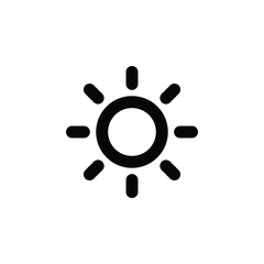 Brightness Icon, Intensity Setting Vector Art Illustration