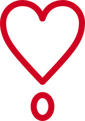 ハートの感嘆符のアイコン