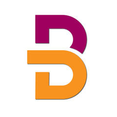 Web line modern color full letter logo design