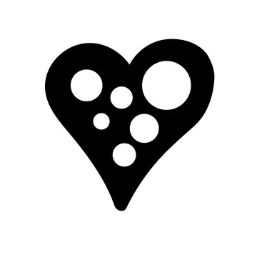 Heart Dots Black