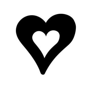 Heart in Heart Black
