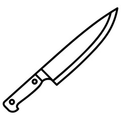 Elegant Knife Outline Vector Design