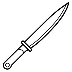 Elegant Knife Outline Vector Design