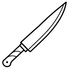 Elegant Knife Outline Vector Design