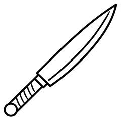Elegant Knife Outline Vector Design