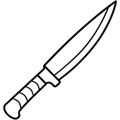 Elegant Knife Outline Vector Design