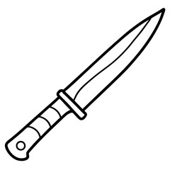 Elegant Knife Outline Vector Design