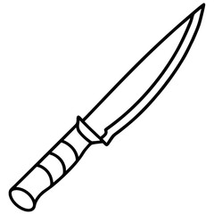 Elegant Knife Outline Vector Design