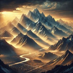 Olympus Mountain Styled after Mount Olympus repres