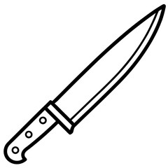 Elegant Knife Outline Vector Design