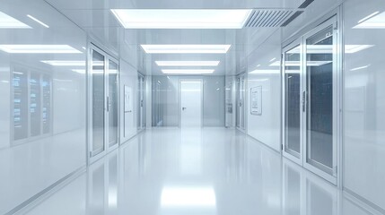 Clean and sleek server room with advanced cooling systems.