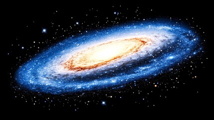 Obraz premium Captivating Spiral Galaxy with Swirling Arms Nebula Cosmic Brilliance Outer Space Exploration Light.
