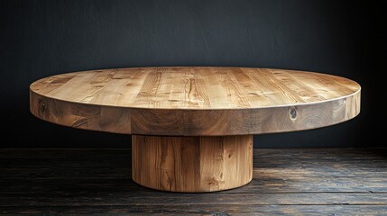Rustic Round Wooden Coffee Table: A centerpiece of natural elegance for your home.