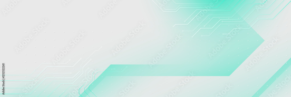 Poster Futuristic Technology Background with Circuit Lines