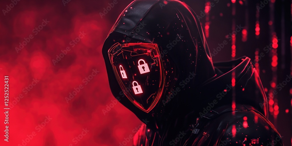 Poster cybersecurity guardian: protecting digital assets with advanced encryption, securing data, network s