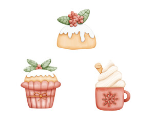 Cute bear animal with costume Christmas concept
