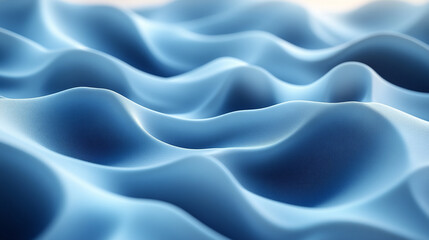 Obraz premium Abstract Blue Wavy Texture Background Design Elegant Smooth Flowing 3D Render Illustration Soft 